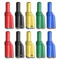 Goupchn 4mm Stackable Shrouded Banana Plugs Safety Fully Insulated Solderless Screw Fixation DIY Connectors 5 Colors