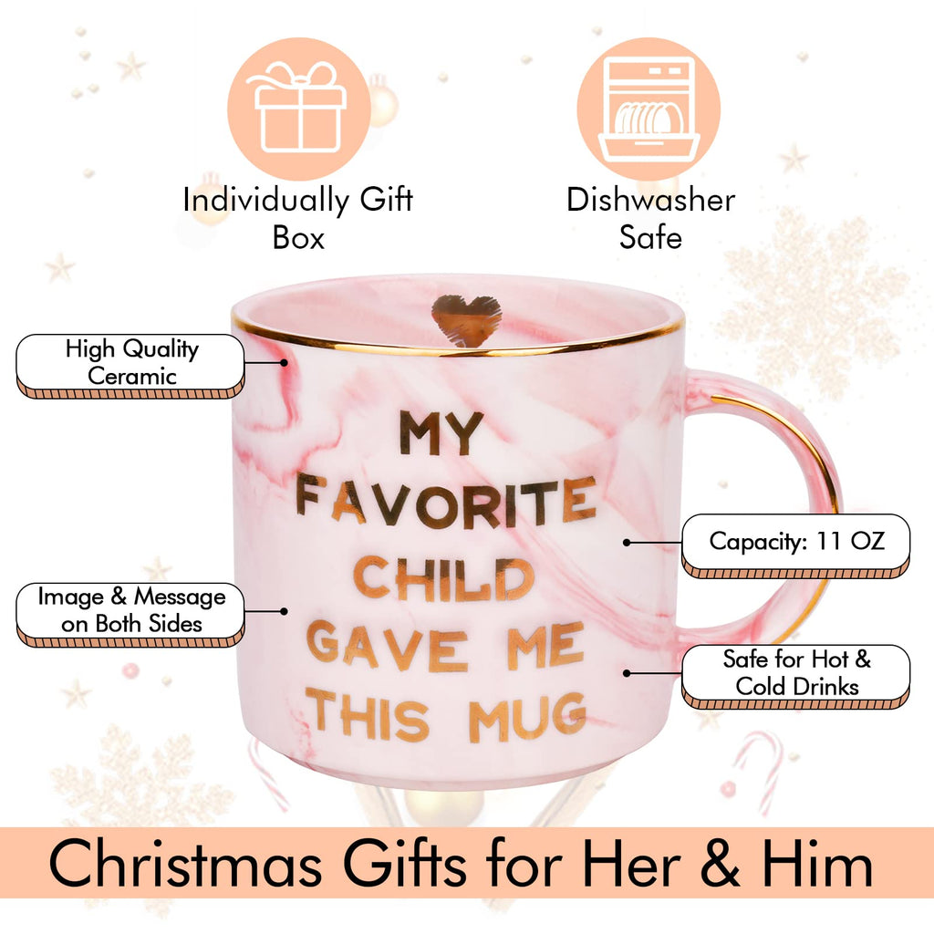 Gifts for Mom Dad from Daughter Son Funny Coffee Mug Gifts Ideas Personalized Christmas Birthday Mother's Day Gift for Mom Grandma Nana Cadeau Noel
