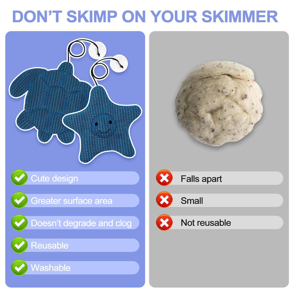 2 Pcs Hot Tub Sponge Scum Absorber, Scum Turtle Hot Tub Cleaner Hot Tub Sponges to Soak up Oil, Reusable Scum Collector Sponge for Pool and Spa, Removes Oils, Dirt, and Debris