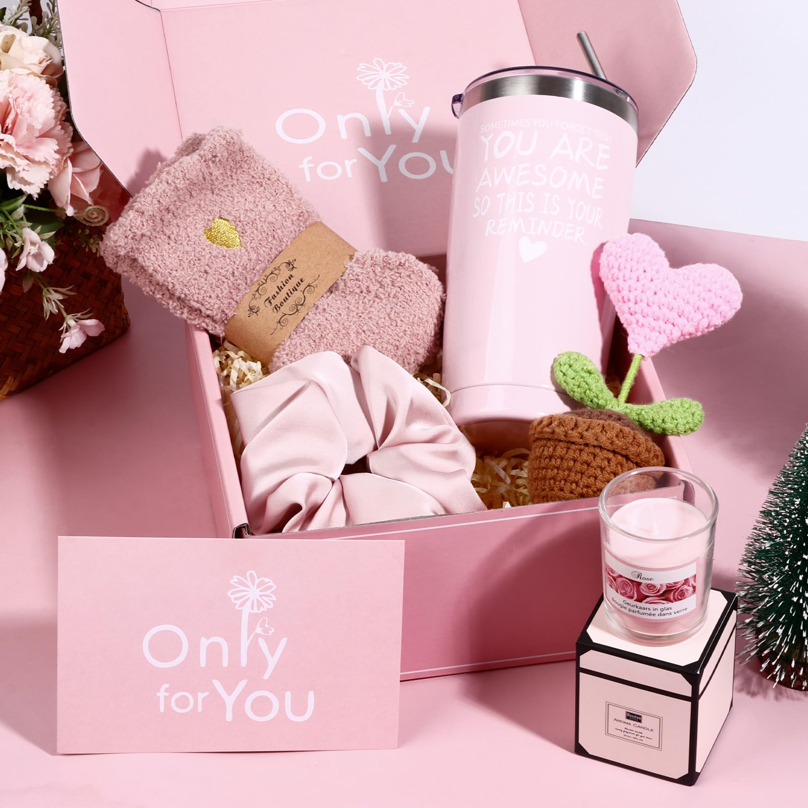 Gift Baskets for Women, Gift for Birthday, Christmas, Mother's Day, Valentine's Day, Get Well Gifts for Women, Teen girl,Siter, best friend, her, wife,Inspirational Gift Set Box