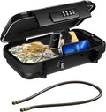 AMIR Travel Safe Portable Lock Box, 4 Digit Combination Lockbox, Cash Box, Waterproof Mini Security Case with Removable Chain, Portable Beach Safe Box for Travel, Beach,Office,Hotel,Cars,Dorms