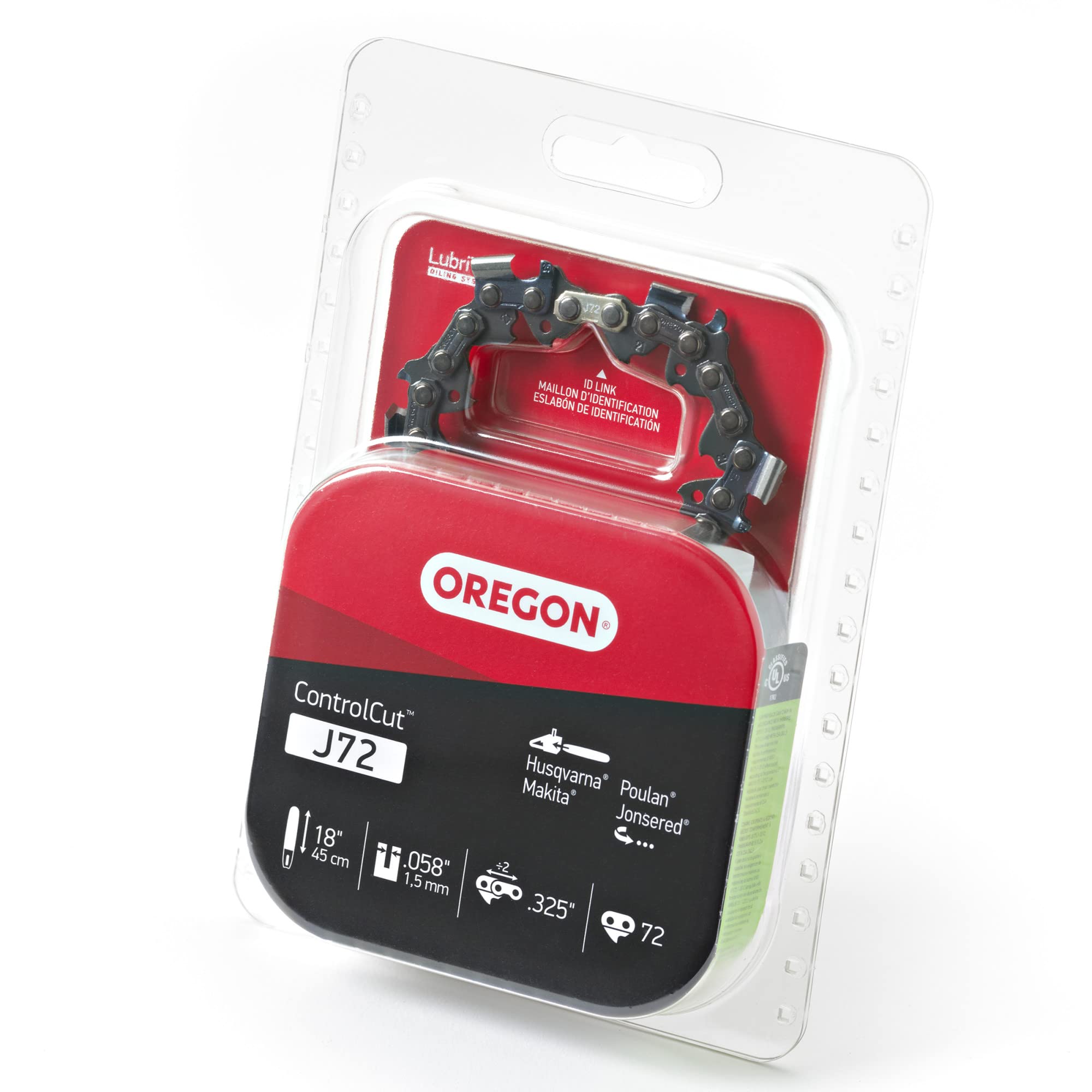 Oregon ControlCut Saw Chain 18 in. 0.058 Gauge 0.325 in. Pitch Chainsaw Chain, 72 Drive Links