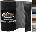 GORILLA GRIP Drawer and Shelf Liner, Strong Grip, Non Adhesive Easiest Install Mat, 12 in x 20 FT, Durable Organization Liners, Kitchen Cabinets Drawers Cupboards, Bathroom Storage Shelves, Black
