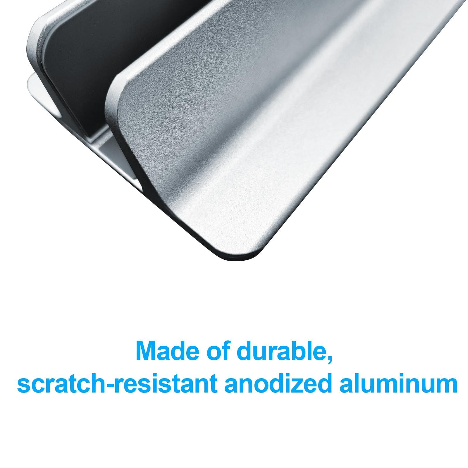 Vertical Laptop Stand Holder Desktop Aluminum Notebook Stand with Adjustable Dock Size,Fits All MacBook Pro/Surface/Chromebook/Gaming/Dell Laptops (Up to 17.3 inches) Gray