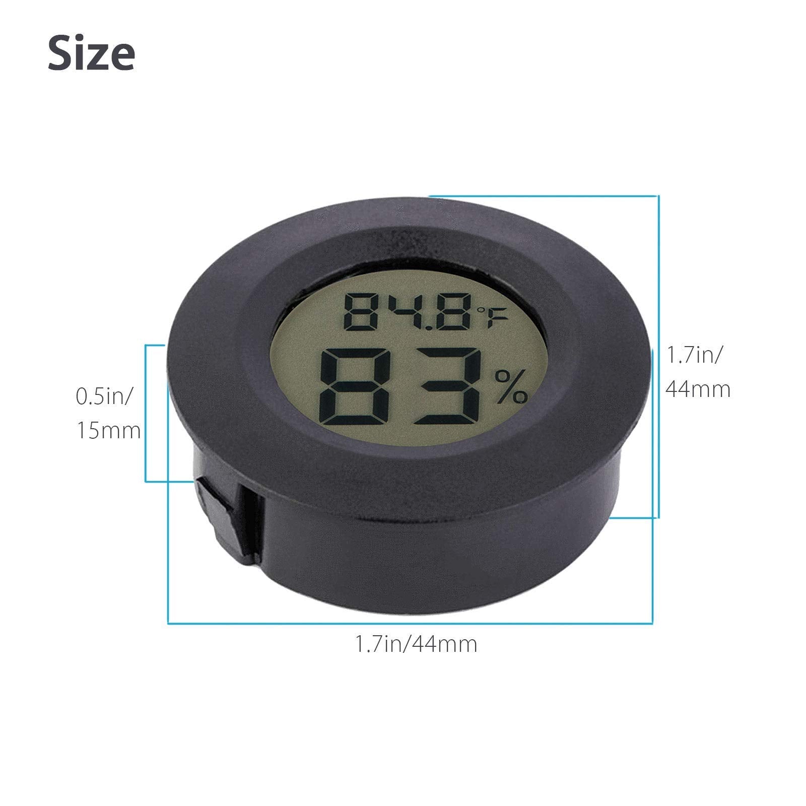 EEEkit 6-Pack Thermometer Hygrometer, Humidity Temperature Meter Gauge with LCD Monitor for Home Greenhouse Basement