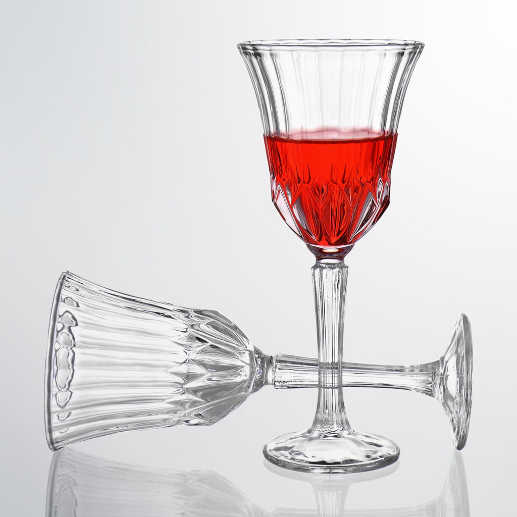 Whisquor Wine Glasses Set of 6, Hand Blown Crystal Wine Glasses, Lead-Free Wine Glassware for Daily Use and Hosting Guests, Gifts for Wedding