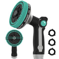 Garden Hose Nozzle | Heavy-Duty Metal Hose Sprayer Nozzle - 9cm/3.5" Ultra-Wide Spray, 8 Adjustable Nozzle Modes, Water Hose Nozzles for Watering, Cleaning, Pets & Car Washing (New Upgraded)