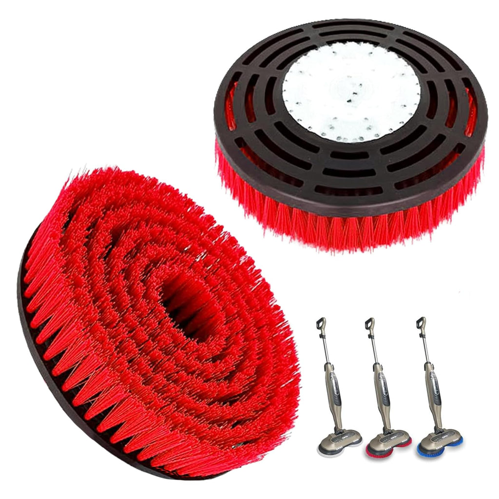 2 Pack S7001 Upgraded Mop Pad Replacement Brush Heads for Shark Steam Mop Pads Compatible with Shark S8201/S7000Series | for Deep Cleaning Hard Floors (2 Red Brush)