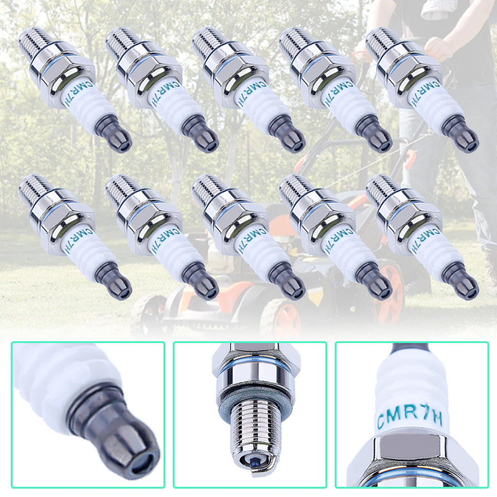 10 Pack CMR7H Spark Plugs, Spark Plug for Shindaiwa 3699-91867 Red Max 369991867, 506615101, 544260901, Sparkplug for Husqvarna 581362301 Stihl Redmax Blowers Brushcutters Trimmers Chain Saws
