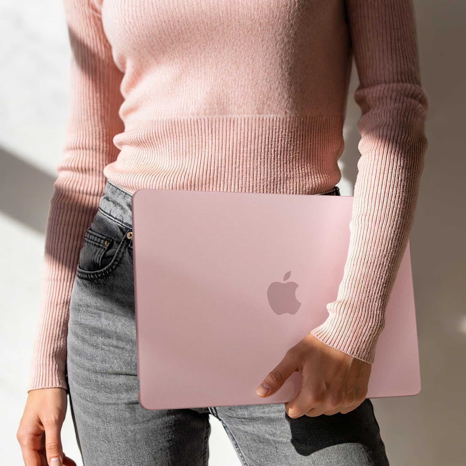 EooCoo for MacBook Neo Case 13 inch 2026 A3404, 100% Match Official Color, Anti-Fingerprint & Scratch Sturdy Protective Hard Shell with Keyboard Cover, Laptop Accessories, Matte Blush Pink