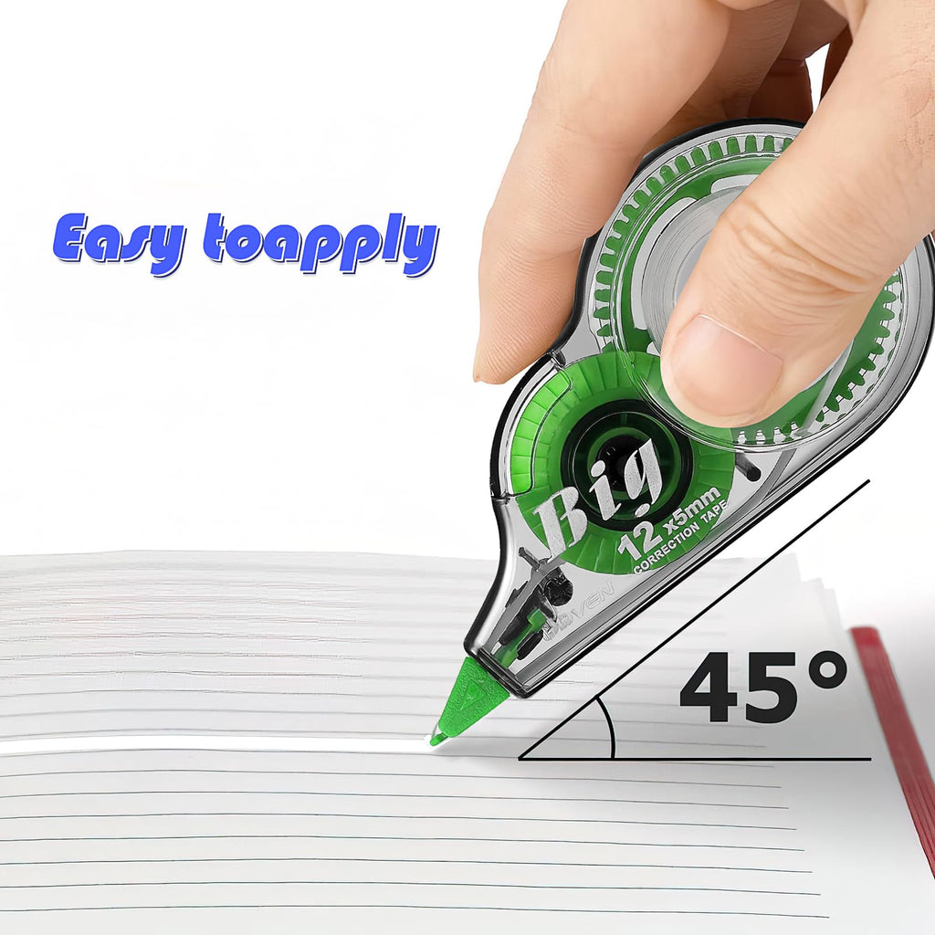 36 Pack Correction Tape Bulk, White Correctional Fluid Tapes, 39 Feet Each Wipe Out Easy Fast Eraser Correct Tape Roller for School Study Supplies Office Note Journal Scrapbooking