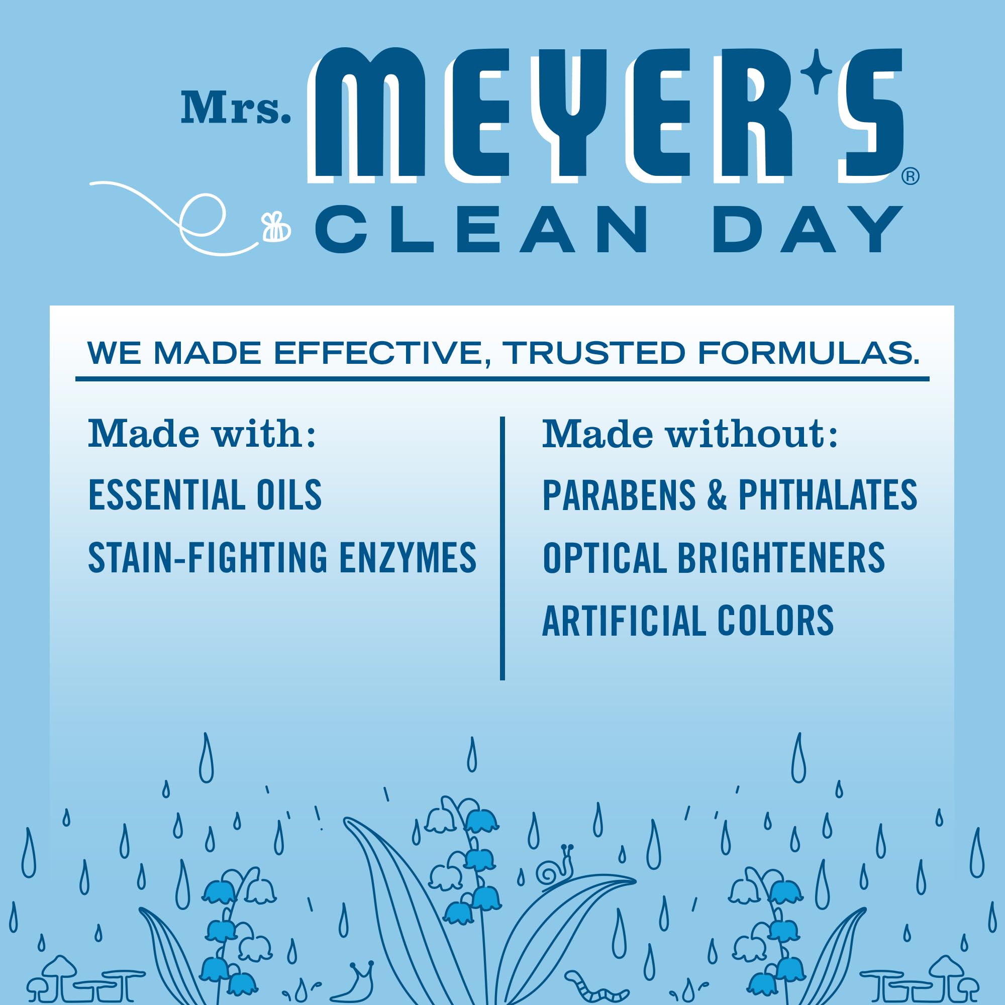 Mrs. Meyer's Clean Day Ultra Concentrated Laundry Detergent, Rain Water Scent, 720mL