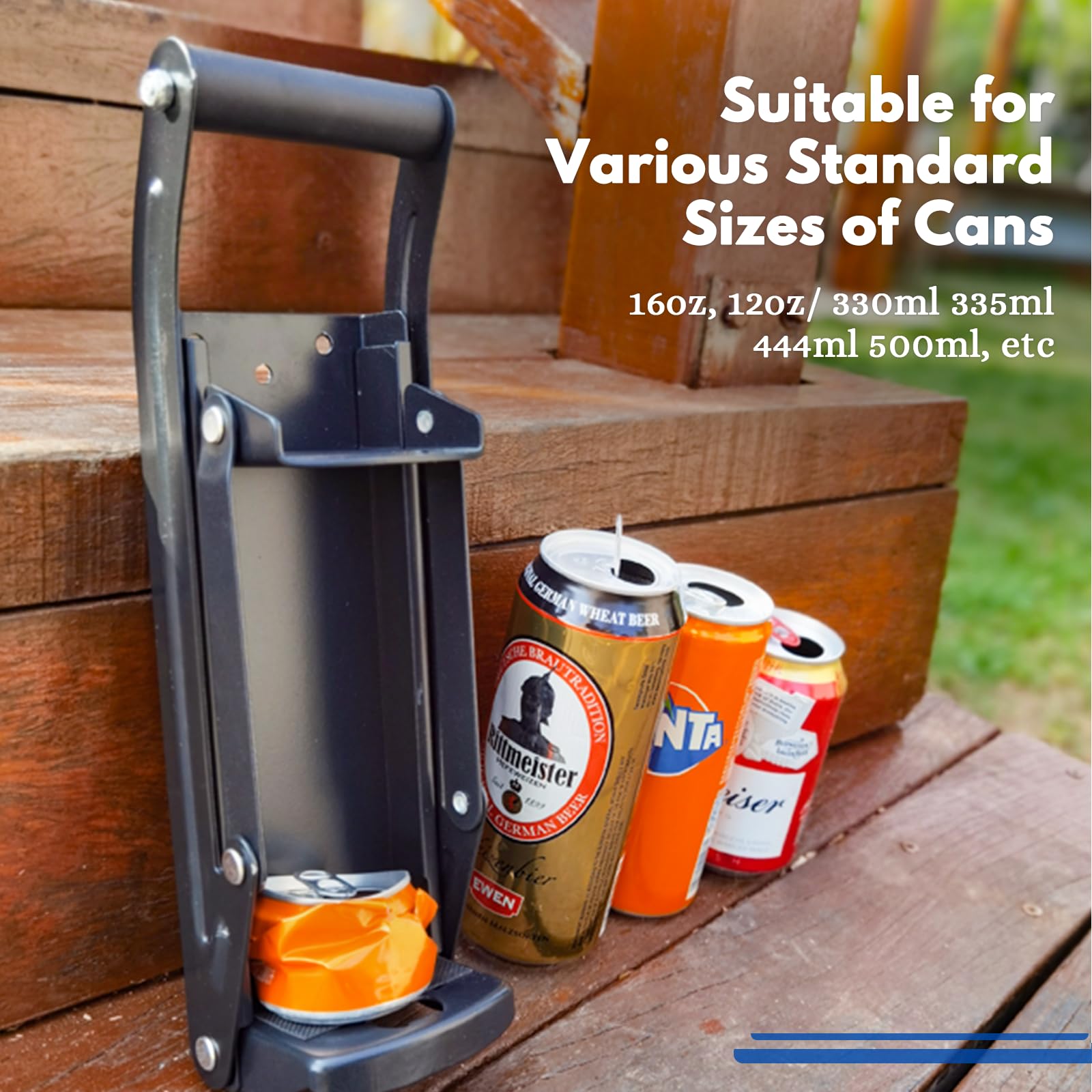 Can Crusher Wall Mounted, Heavy Duty Can Crusher for Recycling, Suitable for up to 500ml Beer/Soda/Caned Drinks for Tall Cans by MinliGUY