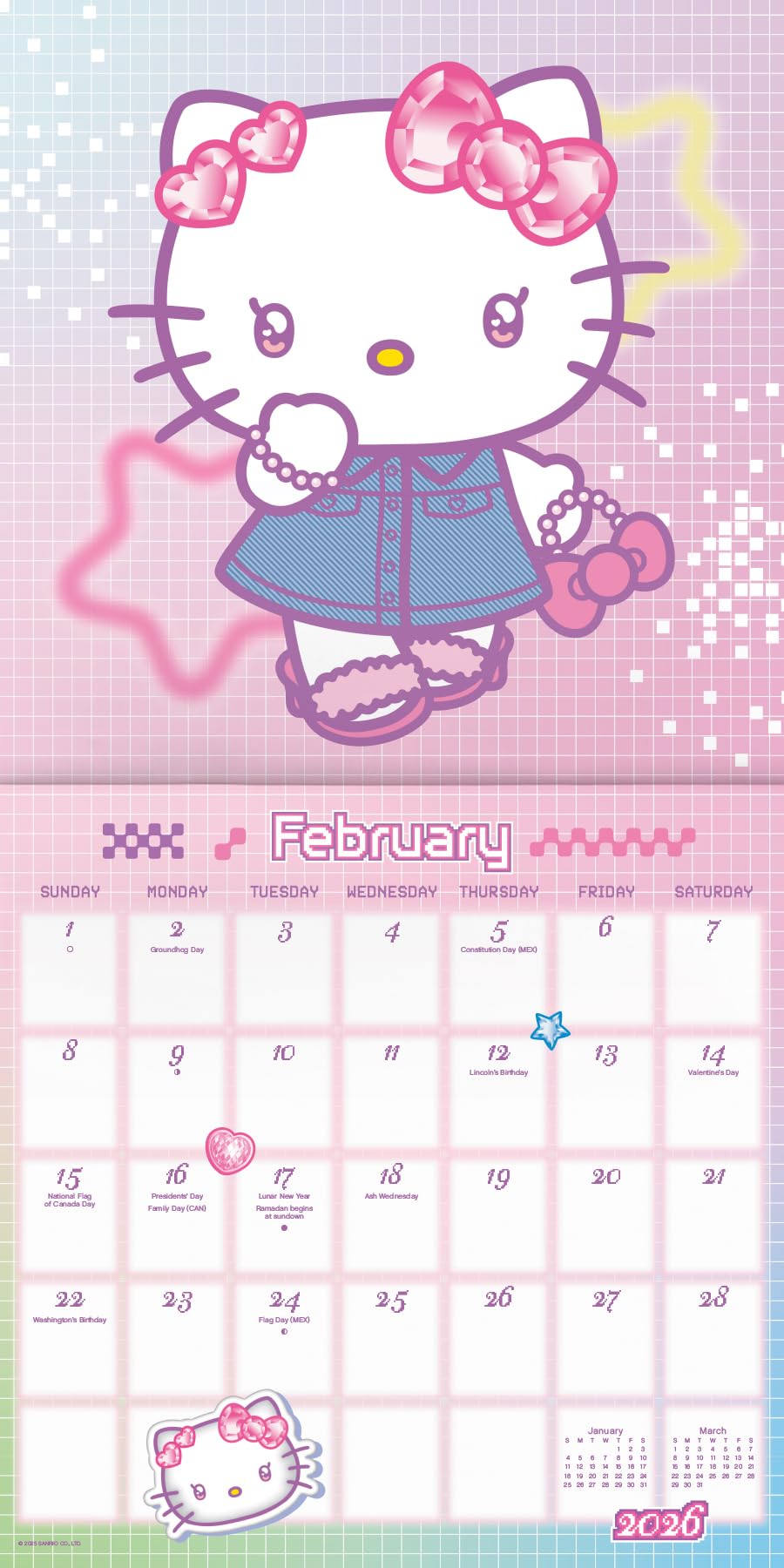 Sanrio - Hello Kitty and Friends Wall Calendar