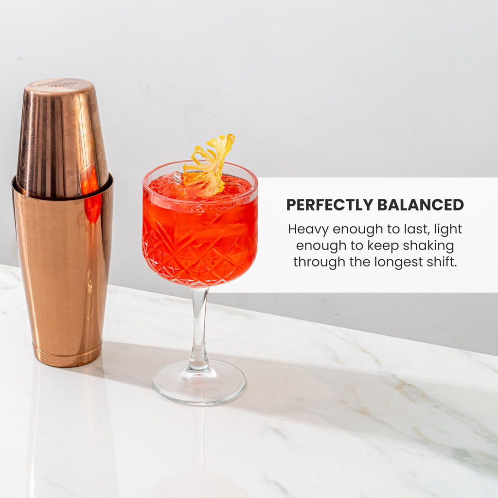 A Bar Above Professional Boston Shakers Set - 18oz Weighted & Unweighted Cocktail Shaker Set For Bartenders - Pro Bar Shaker Made from Premium Stainless Steel 304. Essential Bar Tools For Drink Making