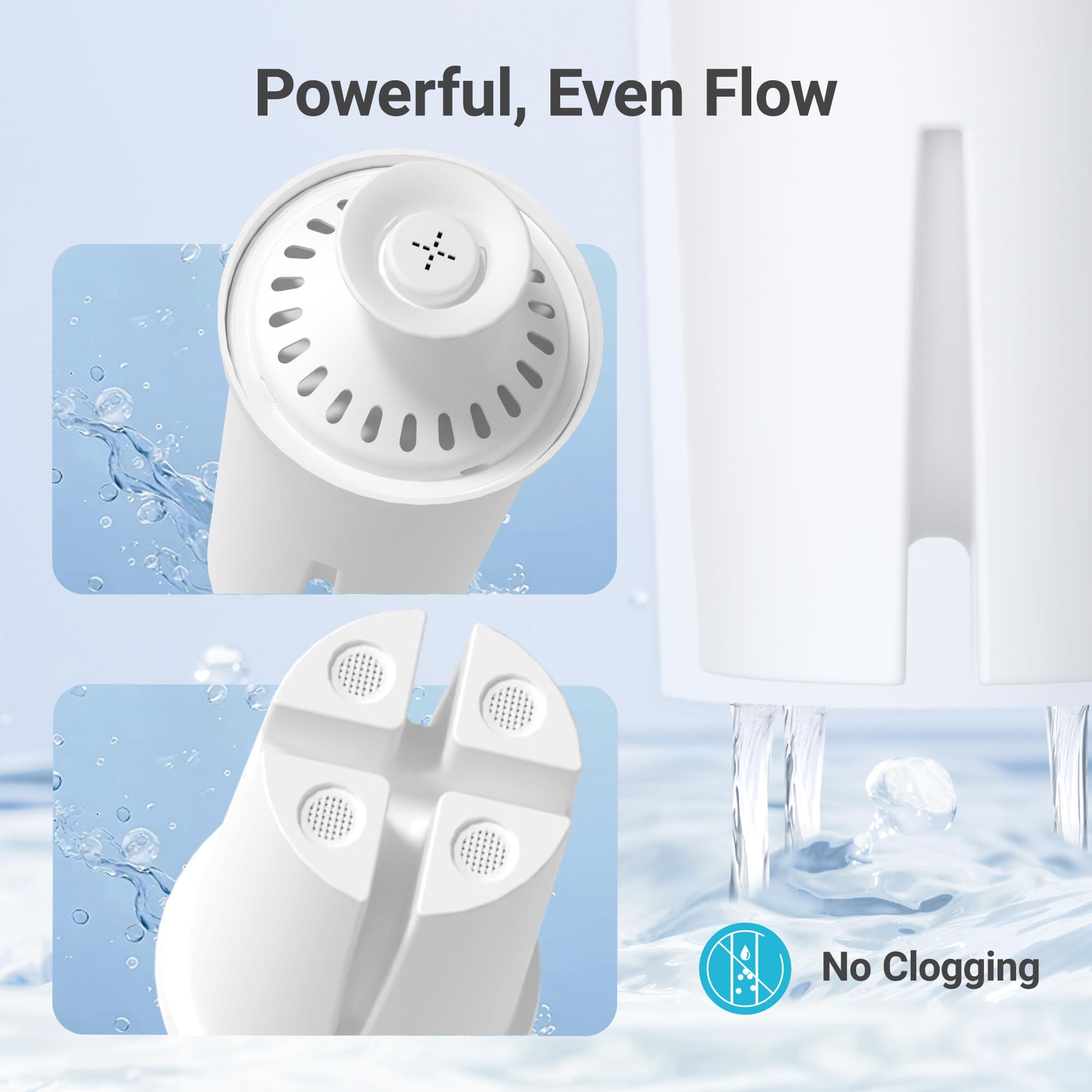 AQUA CREST Replacement for Brita® Water Filter, Pitchers and Dispensers, Classic OB03, Mavea® 107007, and More, NSF Certified Pitcher Water Filter, 1 Year Filter Supply, 6 Count