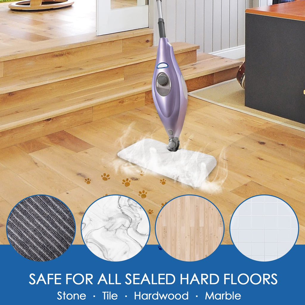 MXZONE Replacement Microfiber Steam Mop pad Cleaning Pads for Shark Steam Pocket Mop S3500 Series S3550 S3501 S3601 S3601D S3901 S3801 S3801CO, White