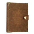 SEEHAN A5 Binder Journal Notebook 6 Rings Binder Vintage Leather Blank Writing Journals Sketchbook Travel Journal 200 Pages