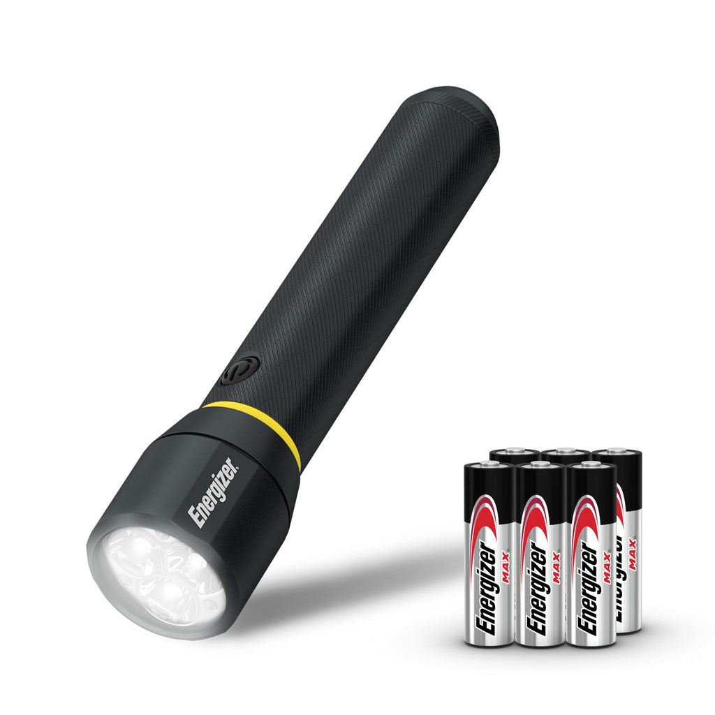 ENERGIZER LED Flashlight Vision PRO, Ultra Bright 1000+ Lumens, IPX4 Water Resistant, Aircraft-Grade Aluminum LED Light, Rugged Metal Flash Light for Outdoors, Emergency Power Outage, Black