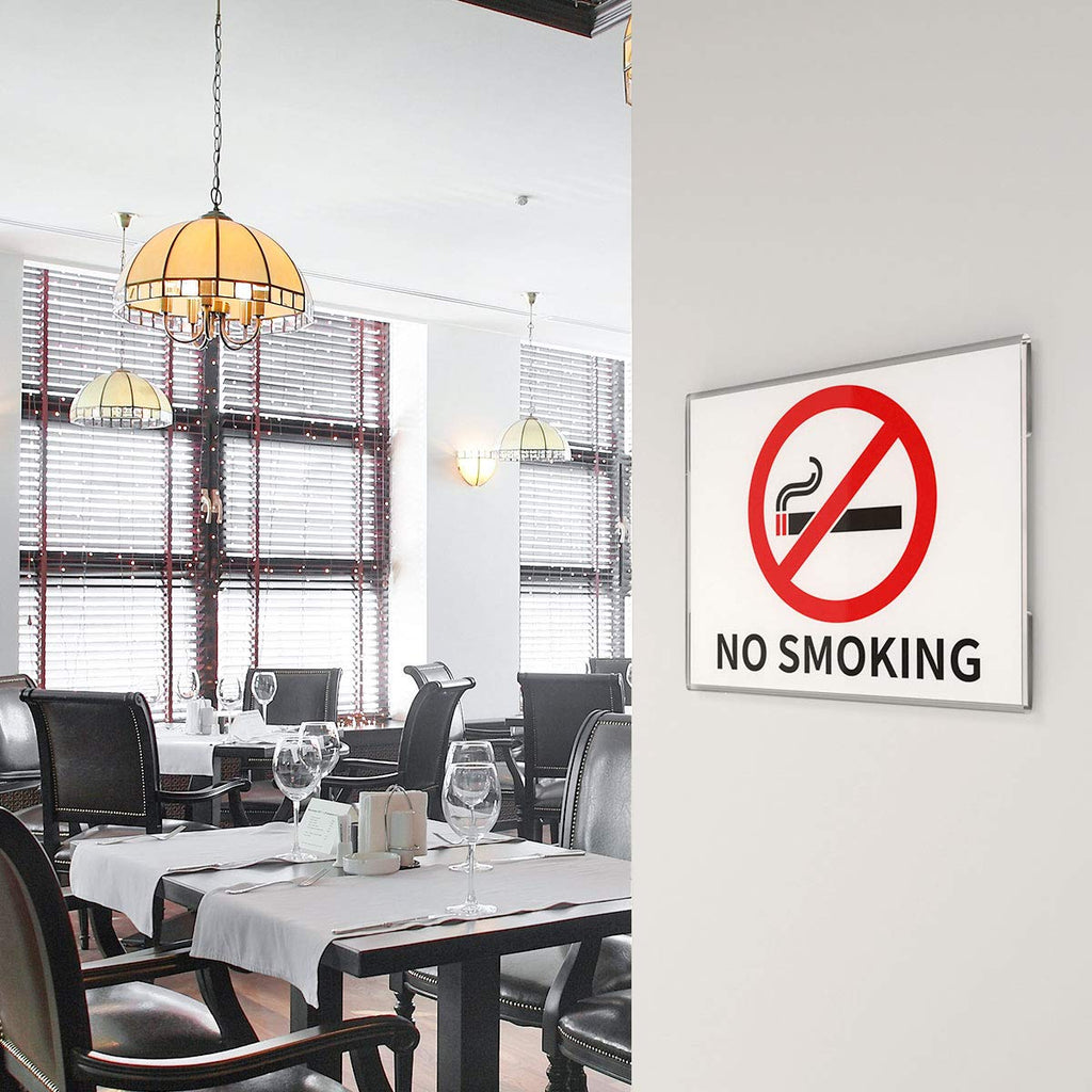 NIUBEE Acrylic Sign Holder 8.5x11 Inches Horizontal,Clear Plastic Wall Mount Sign Holder Poster Paper Holder with Free 3M Tape for Office, Home, Store, Restaurant-No Drilling(6 Pack)