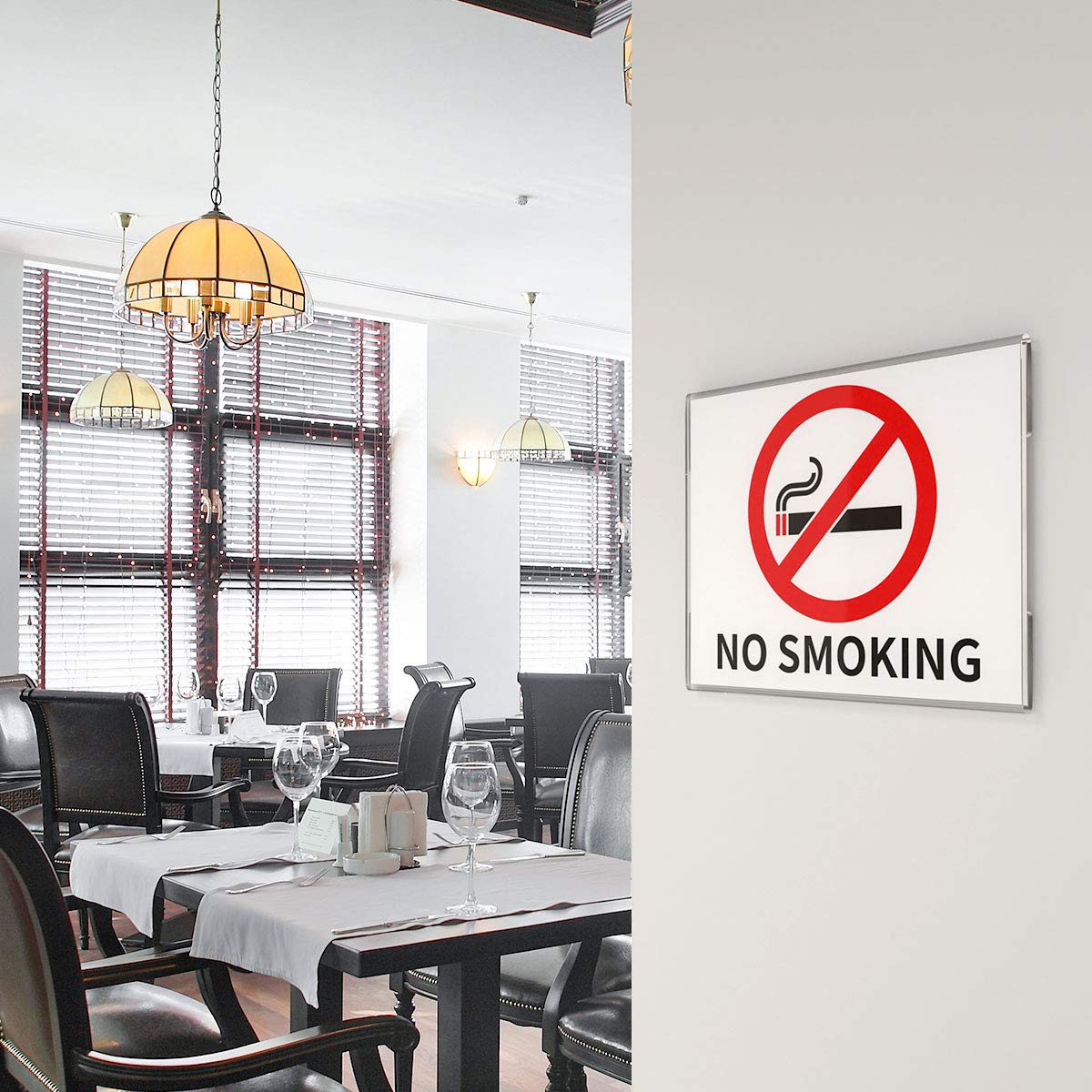 NIUBEE Acrylic Sign Holder 8.5x11 Inches Horizontal,Clear Plastic Wall Mount Sign Holder Poster Paper Holder with Free 3M Tape for Office, Home, Store, Restaurant-No Drilling(6 Pack)