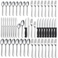 Pleafind 48-Pcs Silverware Set for 8, Flatware Set with Steak Knives, Stainless Steel Cutlery Set, Include Forks Spoons and Knives Set, Dishwasher Safe Utensil Sets for Home Restaurant