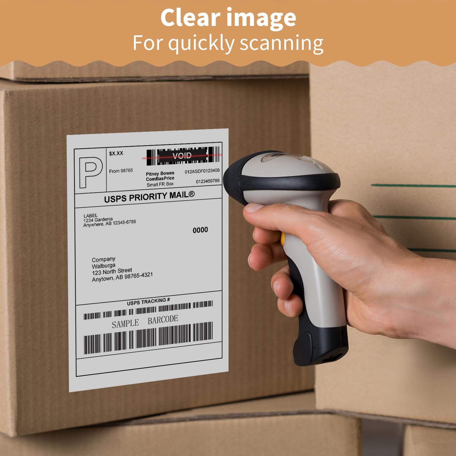 MBLABEL Thermal Direct Labels 1 Stack, 4"x6" Fanfold Thermal Labels, Thermal Shipping Labels Compatible with Zebra, MUNBYN and Rollo, Permanent Adhesive (1000 Labels)