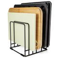 Kitchen Cabinet Cutting Board Organizer, Cookie Sheet Storage Rack,Cabinet Dividers Holder with 5 Slots for Baking Pan Tray Organizer (1 PC)