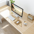 NATRKE Clear Desk Mat Pad, 35.4"x15.7" Large Transparent Computer Desk Mat Plastic Desktop Protector, PVC Writing Pad with Round Edge, Waterproof Wipeable Non-Slip Table Protector for Home Office