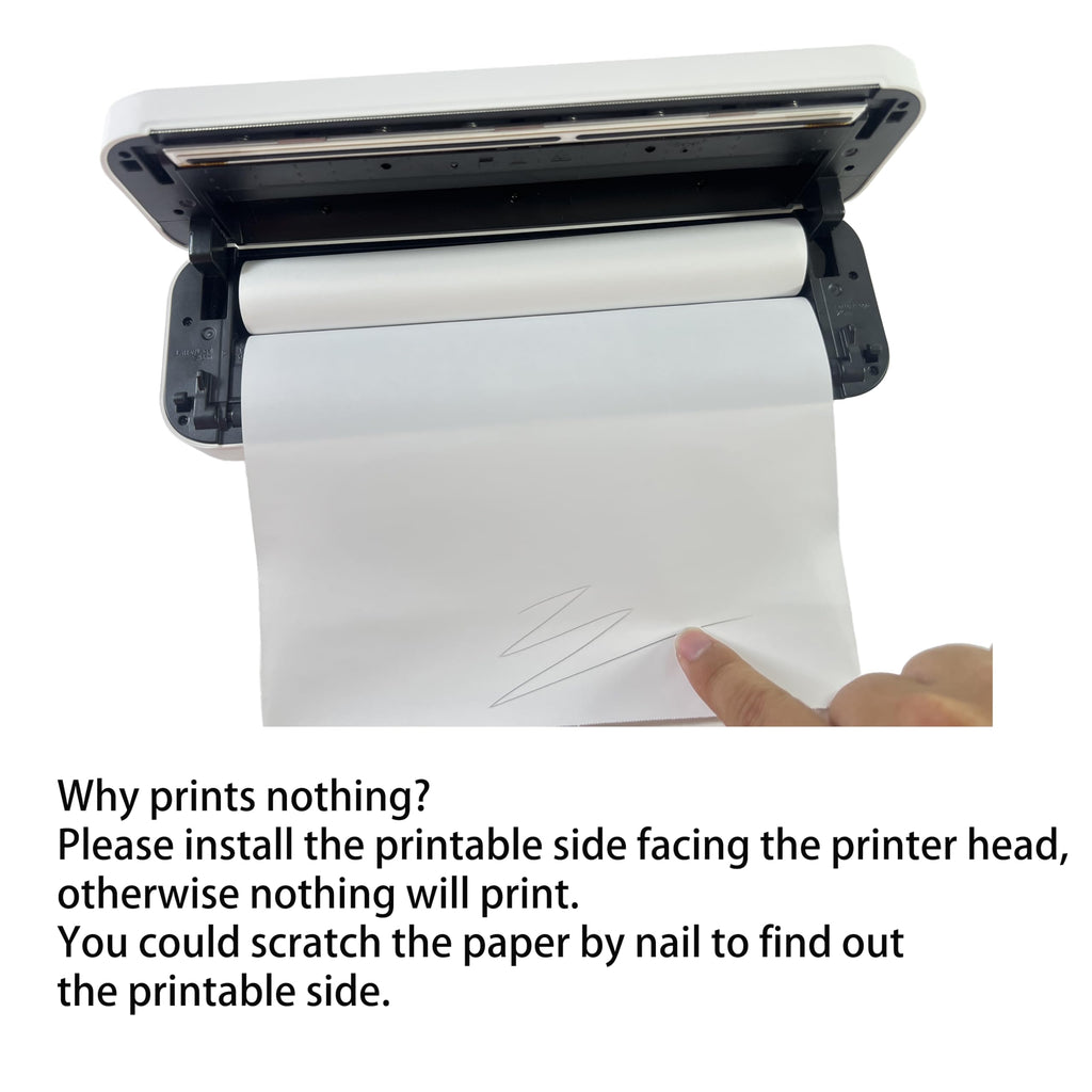 8 Rolls (About 200 Pages), Thermal Paper 8.5 x 11 Letter Size, Rolled, Quick Dry for Pen, not 3 proofing, BPA Free. for IOOIOO Peripage and Other Thermal Printer (Lasting 3 Years)