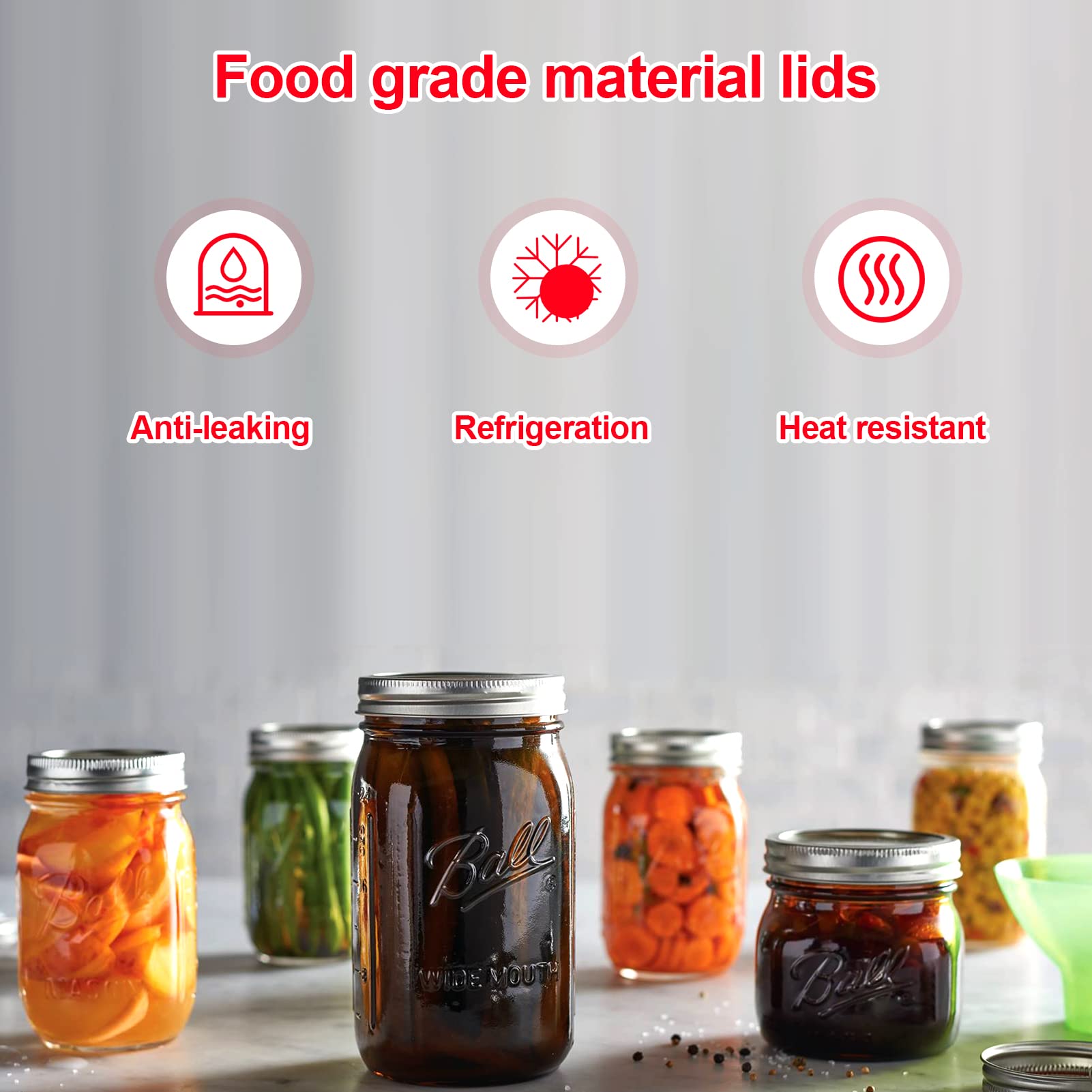 Compatible with Mason Jar Lids,moinkerin 120 Pcs Canning Lids Regular Mouth 70mm Canning Jar Lids Couvercle Pot for Ball Cans, Home Canning, Food Storage