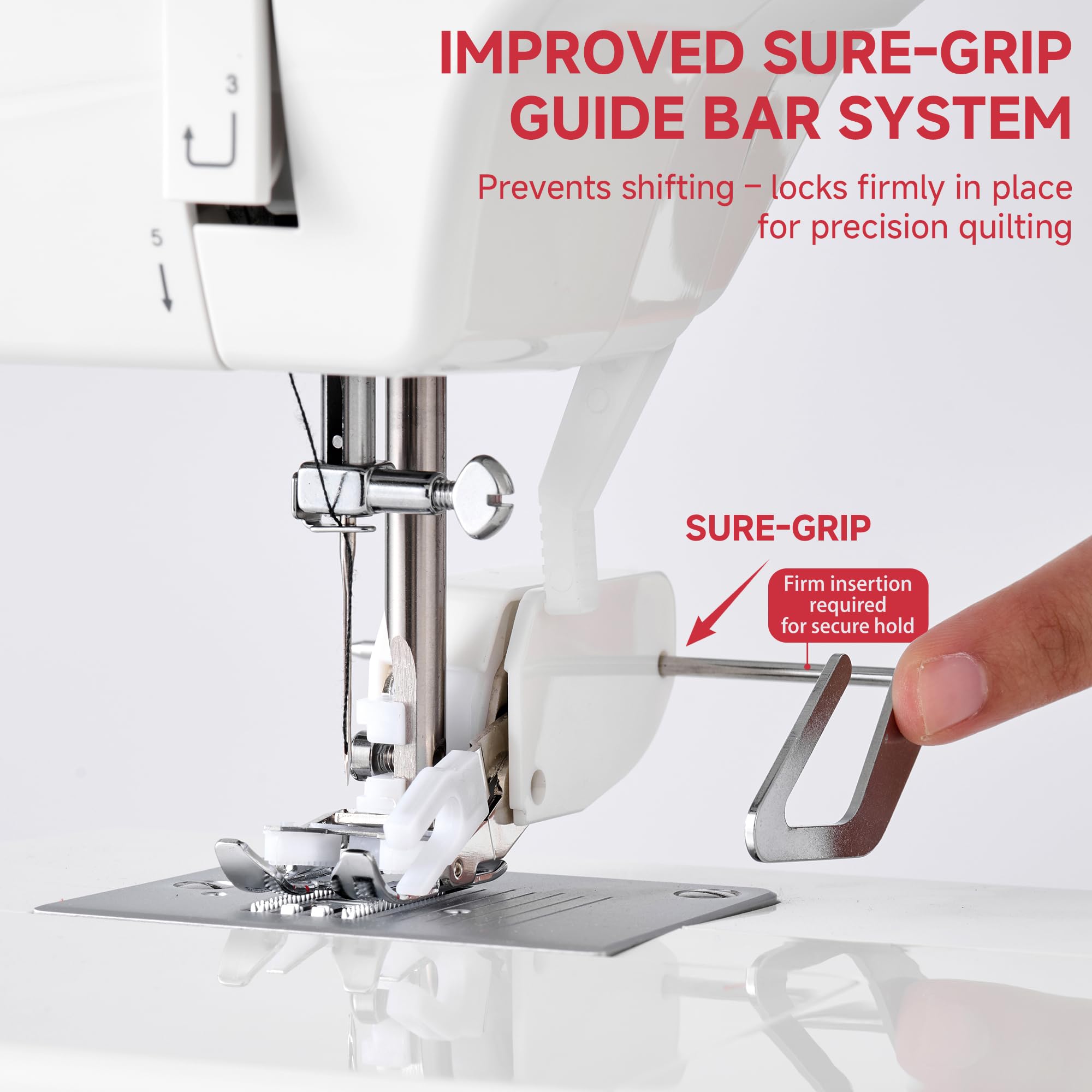 Open Toe Walking Foot with Guide – Compatible with Brother Sewing Machine, 7mm Low Shank Attachment, Bonus 1/4 Inch Quilting Foot