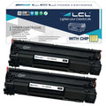 LCL Compatible Toner Cartridge for HP 35A CB435A 2000Pages High-Yield (2-Pack, Black) for HP LaserJet P1002 P1003 P1004 P1005 P1006 P1007 P1008 P1009 Laser Printer