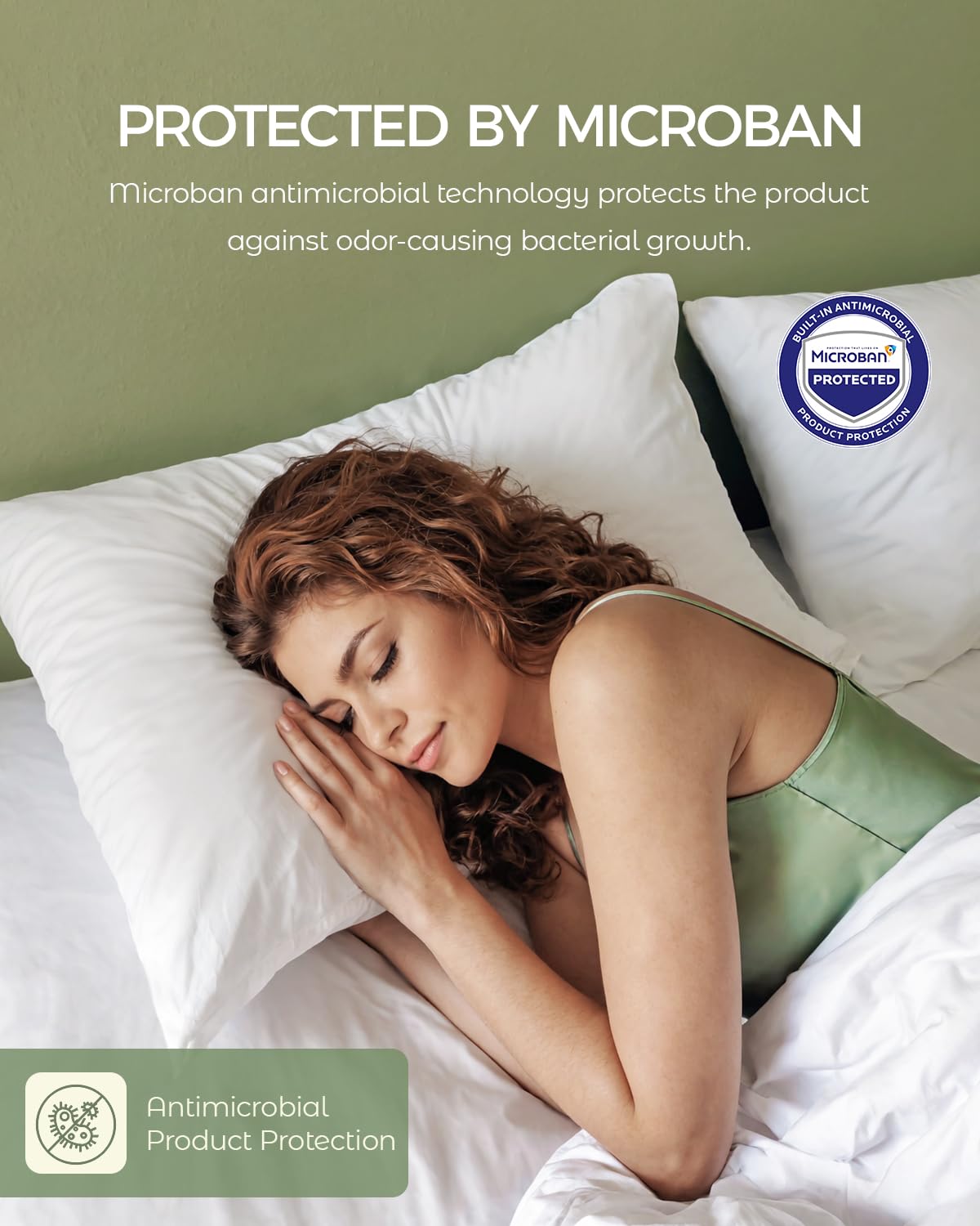 FAUNNA 100% Cotton Pillow Protectors, Bed Bug & Dust Mite Proof Pillow Covers, Hypoallergenic, Premium Breathable Zippered Protectors for Enhanced Freshness(Standard Size, 4 Pack)