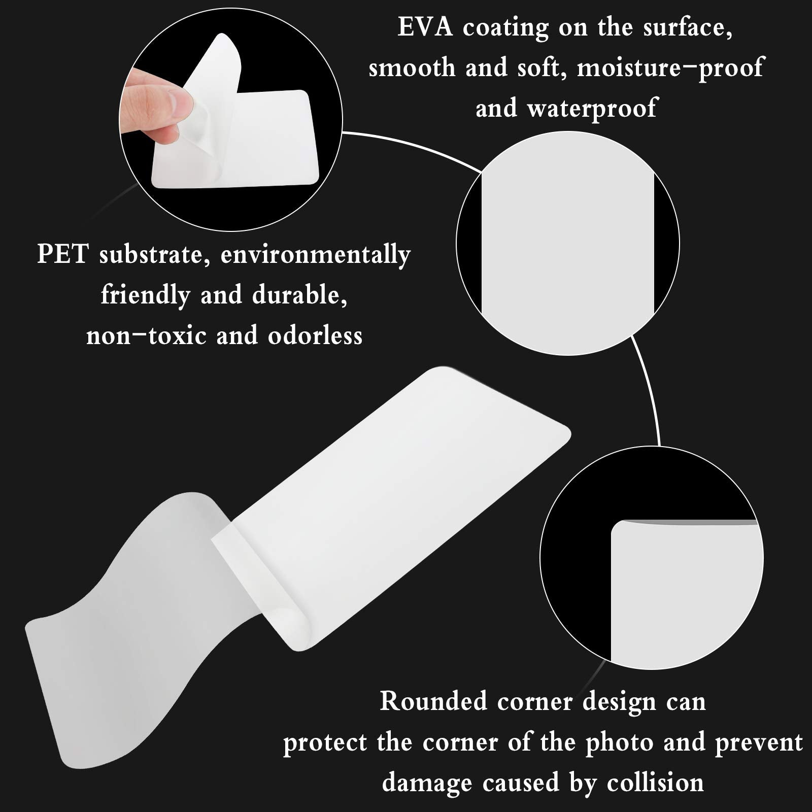 300 PCS Thermal Laminating Sheets, 2.6 x 3.7 Inch (Business Card Size) Transparent Hot Laminating Sheets Thermal Laminating Paper for Protecting Business Card ID Card