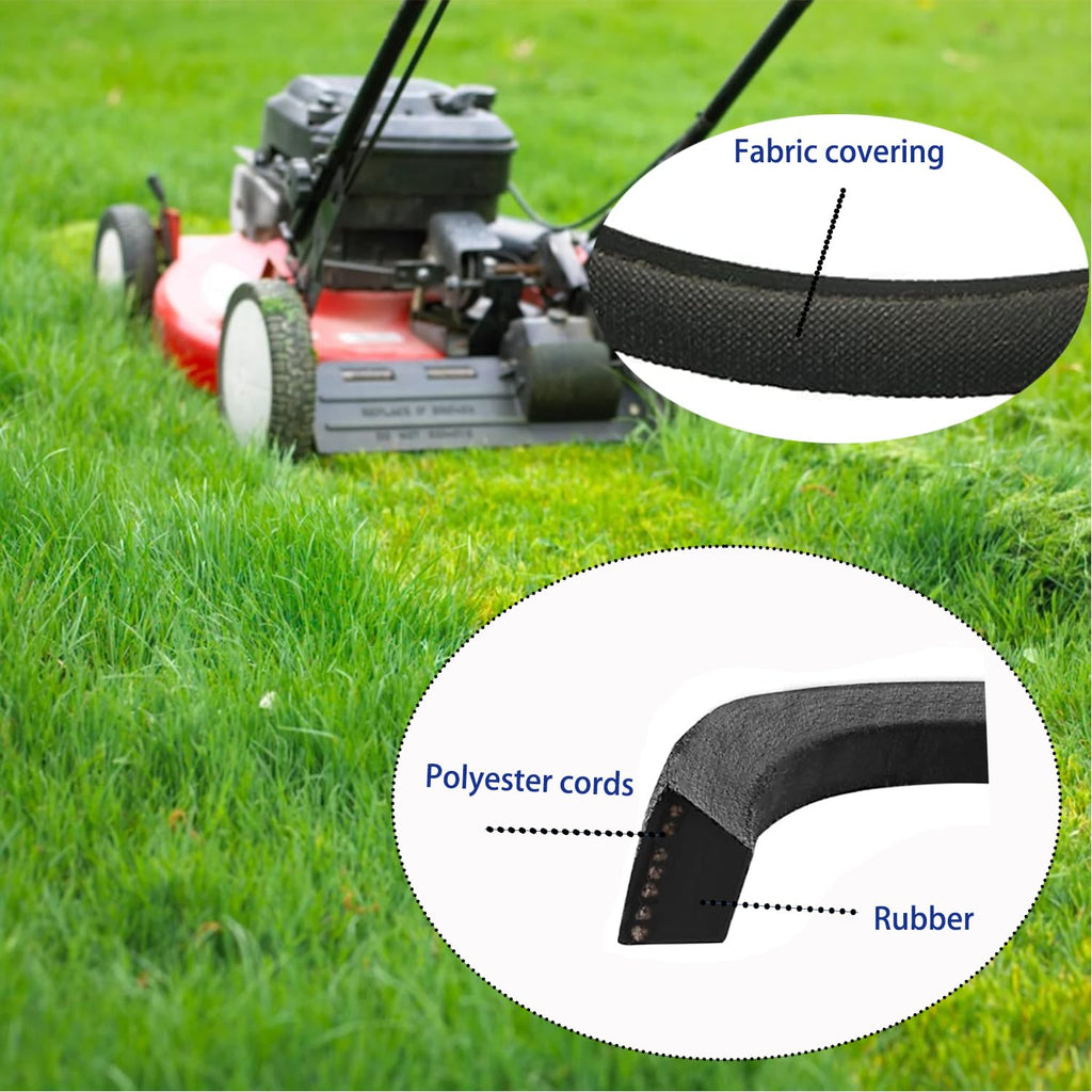 GX20072 42 inch Mower Deck Belt Replaces John Deere Craftsman SPM215471655 GX20072 GY20570 115 125 135 D100 D105 D110 D120 D125 D130 42 inch Lawn Mower Deck V- Belt (1/2" x 104")