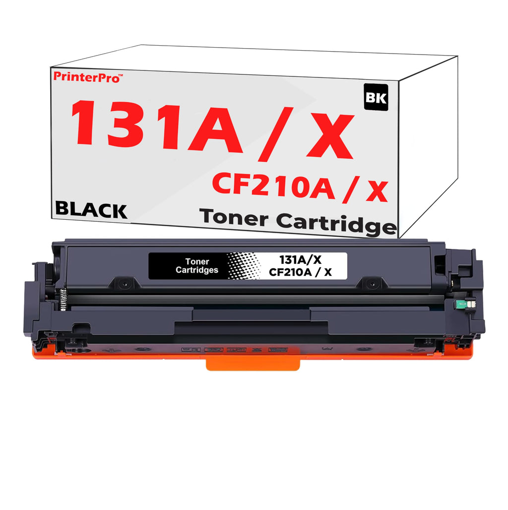 PrinterPro™ Compatible Replacement for HP 131X Black Toner Cartridge High Yield of HP 131A CF210A - HP LaserJet Pro 200 Color M251n / M251nw / MFP M276n/ MFP M276nw (1 * Black Only)
