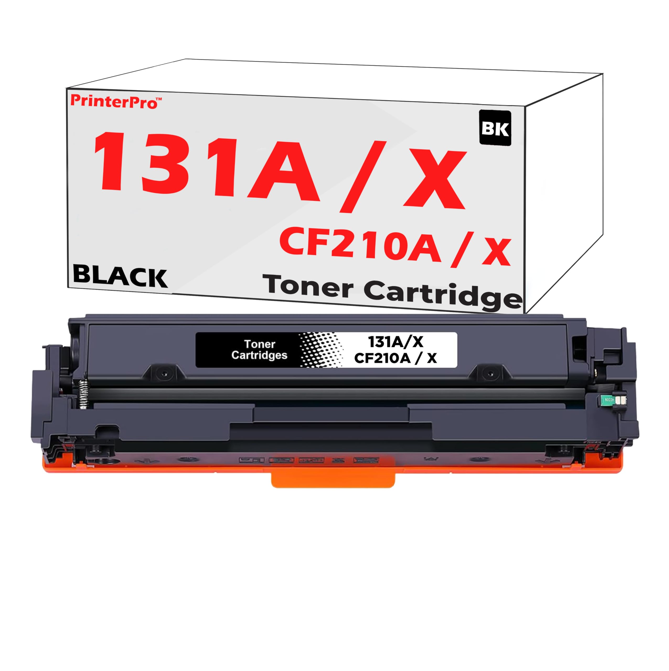 PrinterPro™ Compatible Replacement for HP 131X Black Toner Cartridge High Yield of HP 131A CF210A - HP LaserJet Pro 200 Color M251n / M251nw / MFP M276n/ MFP M276nw (1 * Black Only)
