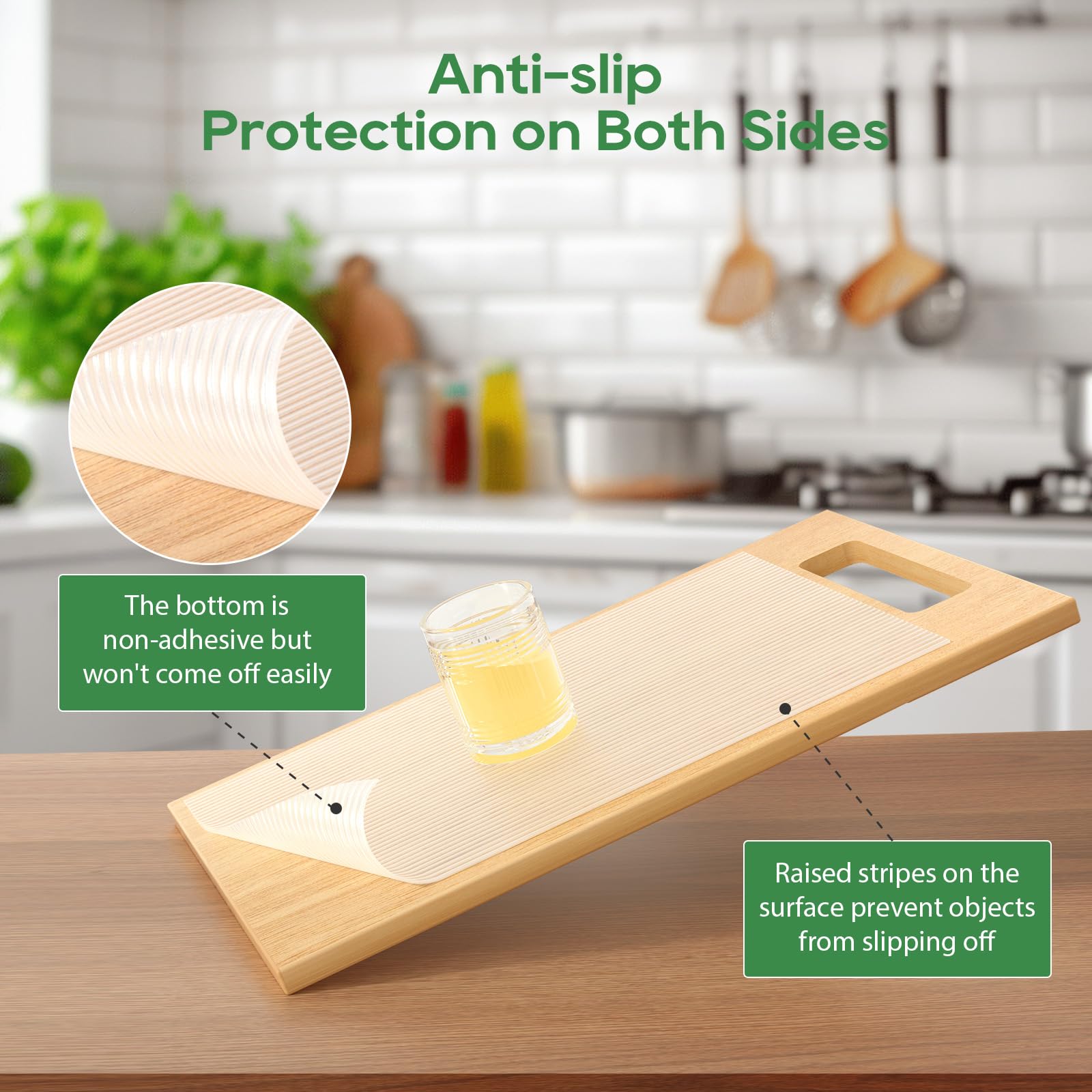 Anoak Shelf Liner Cabinet Liner, Non Adhesive Drawer Liner, Washable 12 Inch x 20 FT(240 Inch) Waterproof Durable Non-Slip Shelf Liner for Kitchen, Drawer, Refrigerator