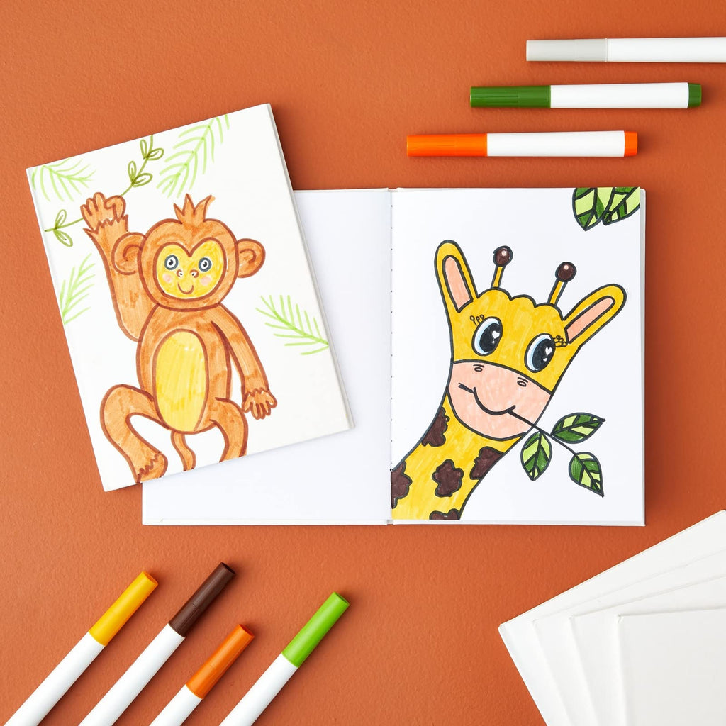 6 Pack 6 x 8-inch Blank Hardcover Books for Kids to Write Stories, 18 Sheets Each for Scrapbook and Journal
