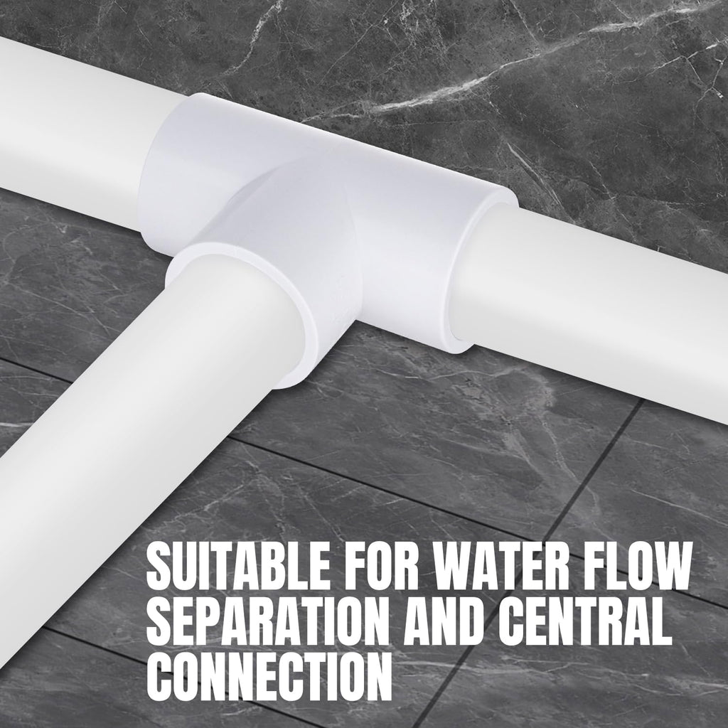 20-Packs 1/2 inch Tee PVC Fitting 3 Way Furniture Grade Pipe Elbow Connector for DIY PVC Shelf Greenhouse Pipe Fittings