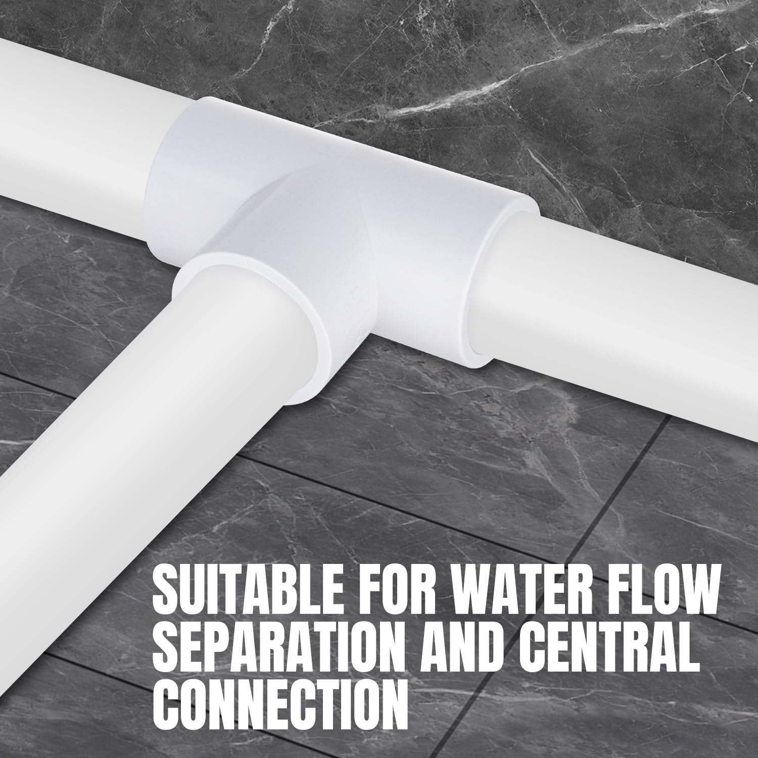 20-Packs 1/2 inch Tee PVC Fitting 3 Way Furniture Grade Pipe Elbow Connector for DIY PVC Shelf Greenhouse Pipe Fittings