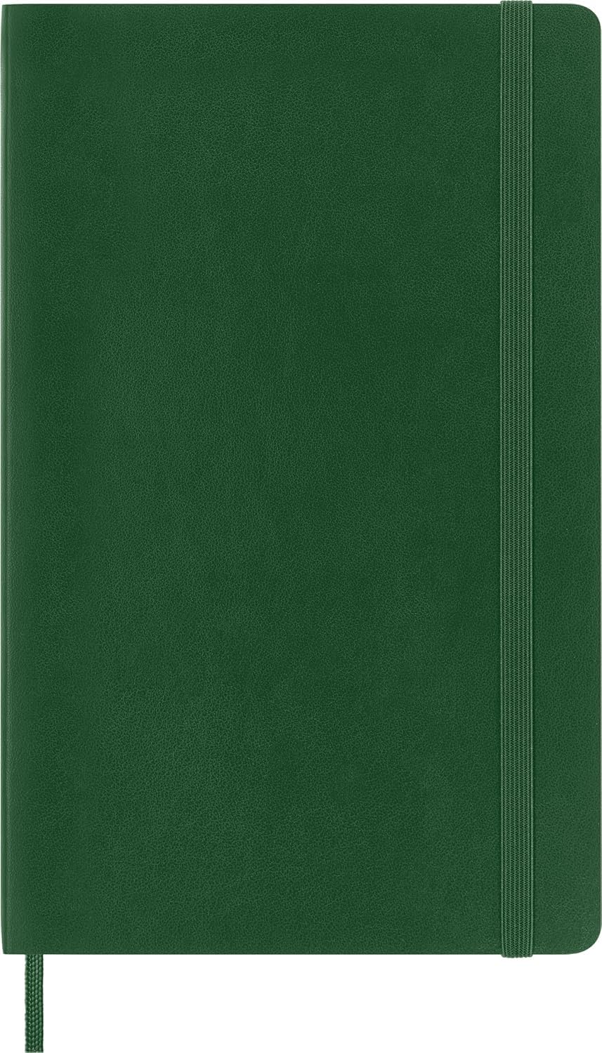 Moleskine Notebook, Large, Ruled, Myrtle Green, Soft Cover (5 x 8.25)