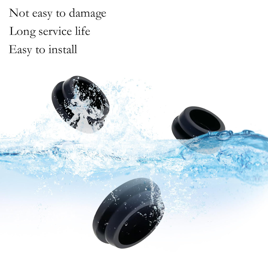 125Pcs Black Rubber Plug Box, Various Sizes of Round Hole Silicone Tool, Rubber Plugs for Round Holes, Silicone Plugs Suitable for Car Wiring Furniture