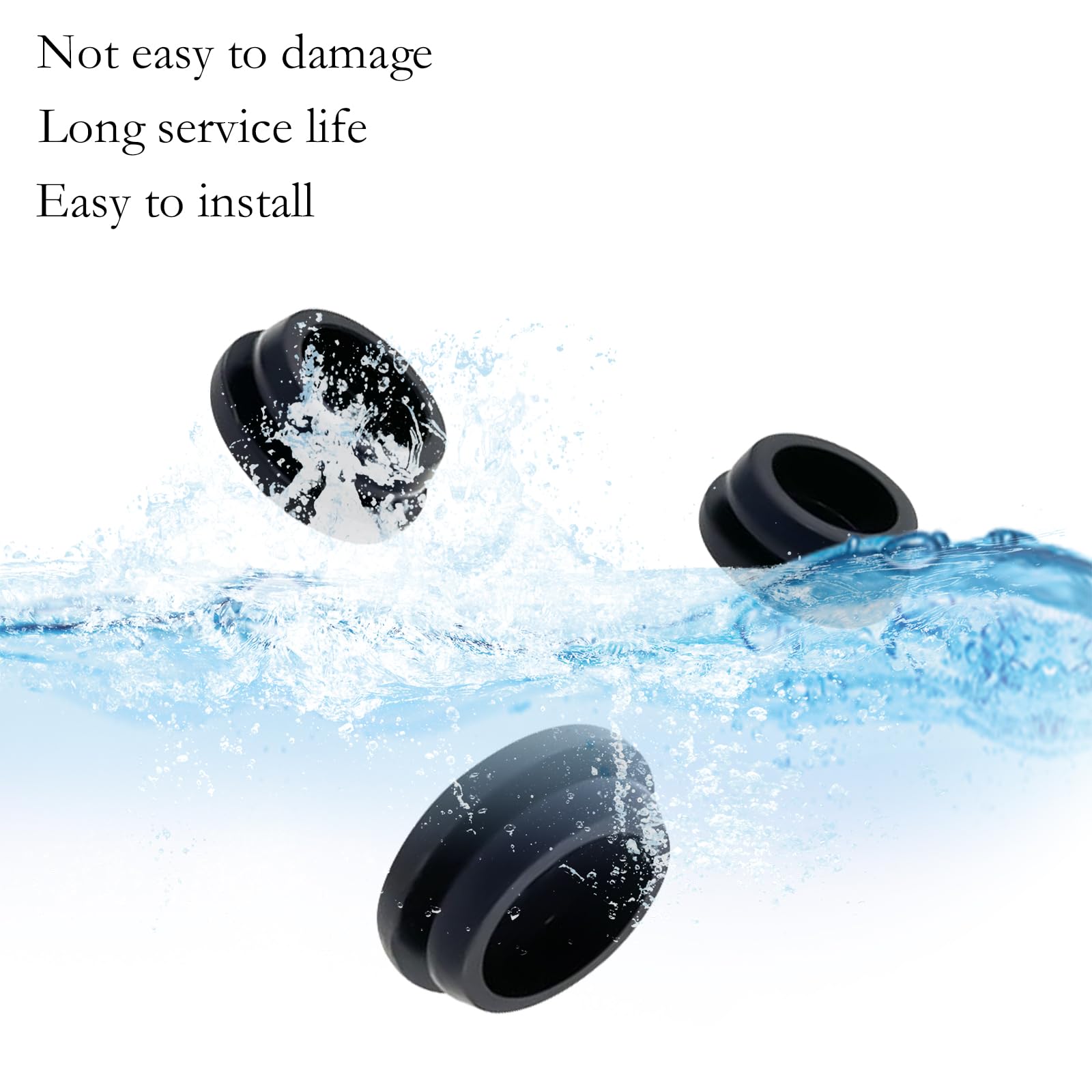125Pcs Black Rubber Plug Box, Various Sizes of Round Hole Silicone Tool, Rubber Plugs for Round Holes, Silicone Plugs Suitable for Car Wiring Furniture