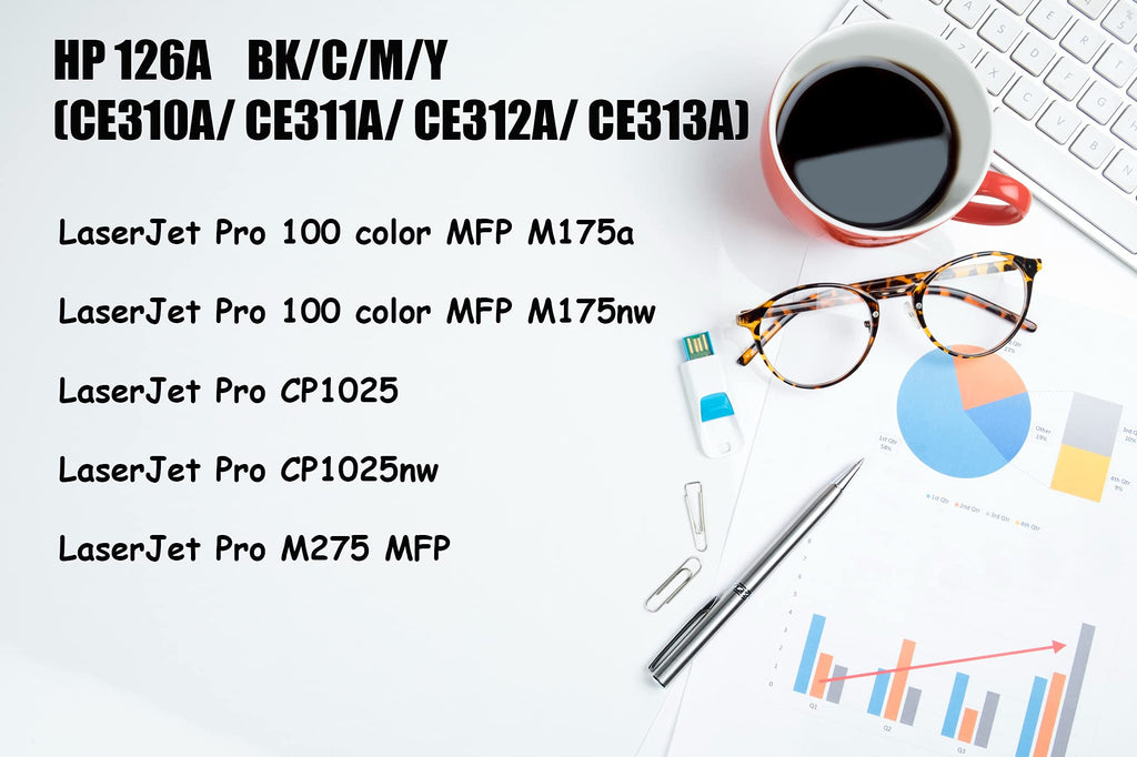 Ultra Toner® Compatible Replacement for HP 126A CE310A & HP 130A CF350A for HP LaserJet Pro 100 Color MFP M175a MFP M175nw CP1025 CP1025nw M275 M176n M177fw (1*Black Only)