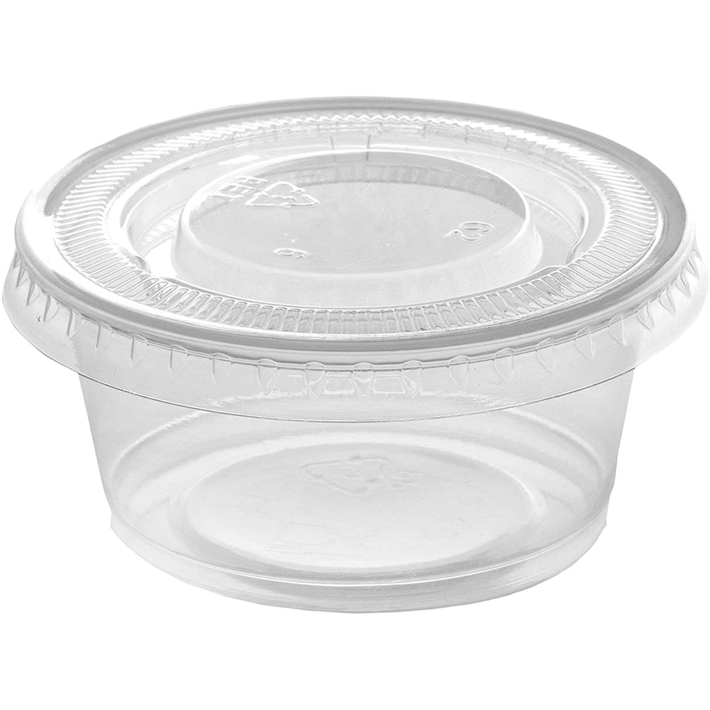 [200 Sets] 2 oz Souffle Cups with Lids – Leak-Proof, BPA-Free, Microwave & Freezer Safe Portion Cups – Disposable Plastic Containers for Jello Shots, Sauce, Dips, Snacks & Catering