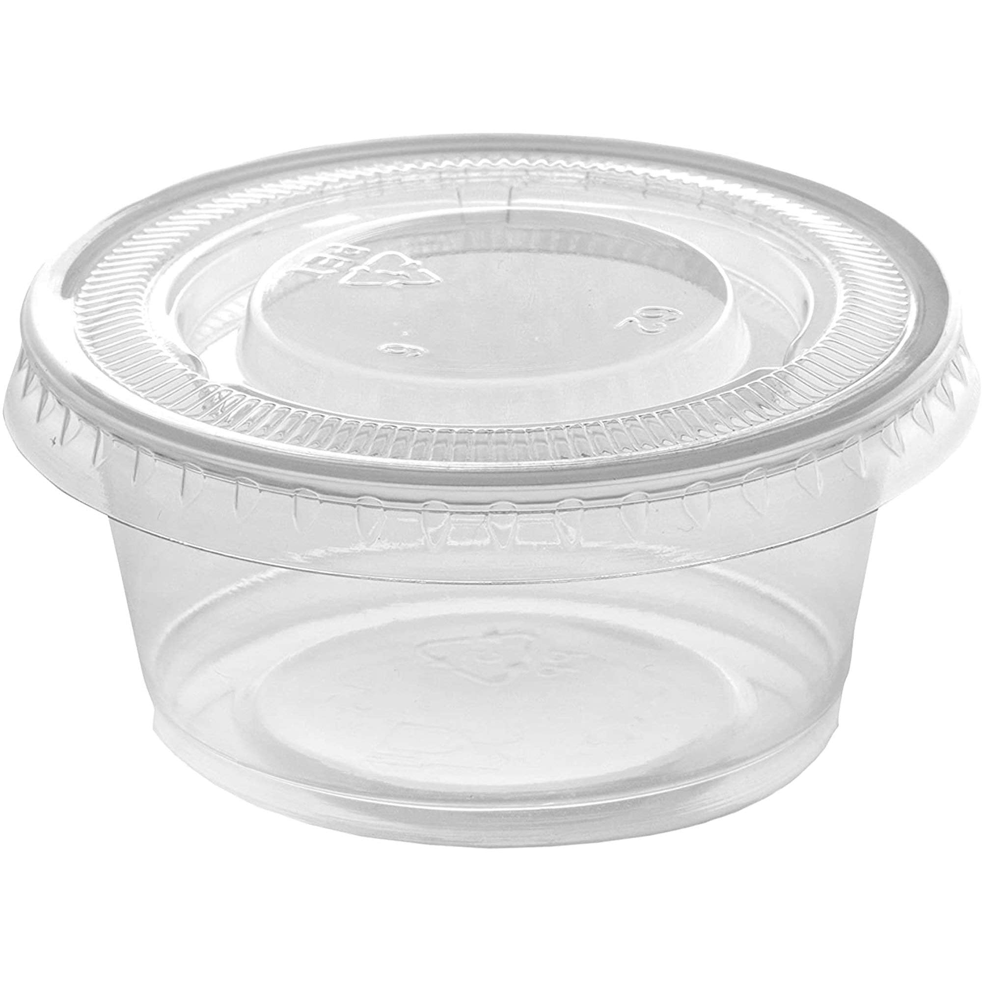 [200 Sets] 2 oz Souffle Cups with Lids – Leak-Proof, BPA-Free, Microwave & Freezer Safe Portion Cups – Disposable Plastic Containers for Jello Shots, Sauce, Dips, Snacks & Catering