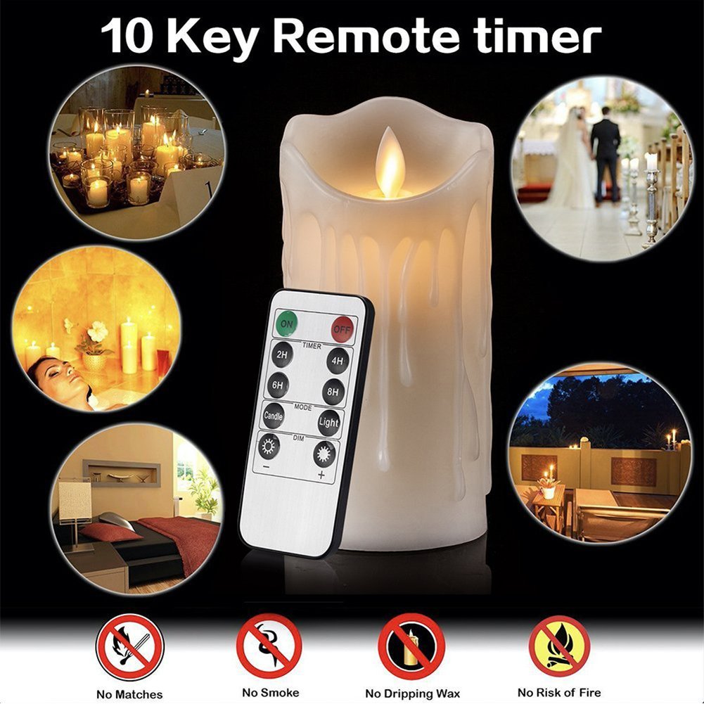 Bello Luna 3.9in Rechargeable Candle with Remote Control for Party Christmas
