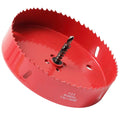 Hole Saw 6-1/8 inch in Diameter, 155mm HSS Bi-Metal Hole Cutter with Center Bit for Cutting Wood, Plastic, Plasterboard and Soft Metal Sheet